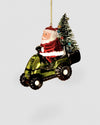 Santa on a Lawn Mower Bauble Additional 1